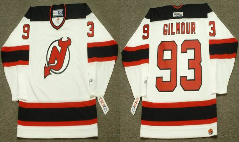 2019 Men New Jersey Devils 93 Gilmour white CCM NHL jerseys